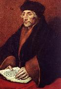 HOLBEIN, Hans the Younger Portrait of Erasmus of Rotterdam sf oil on canvas
